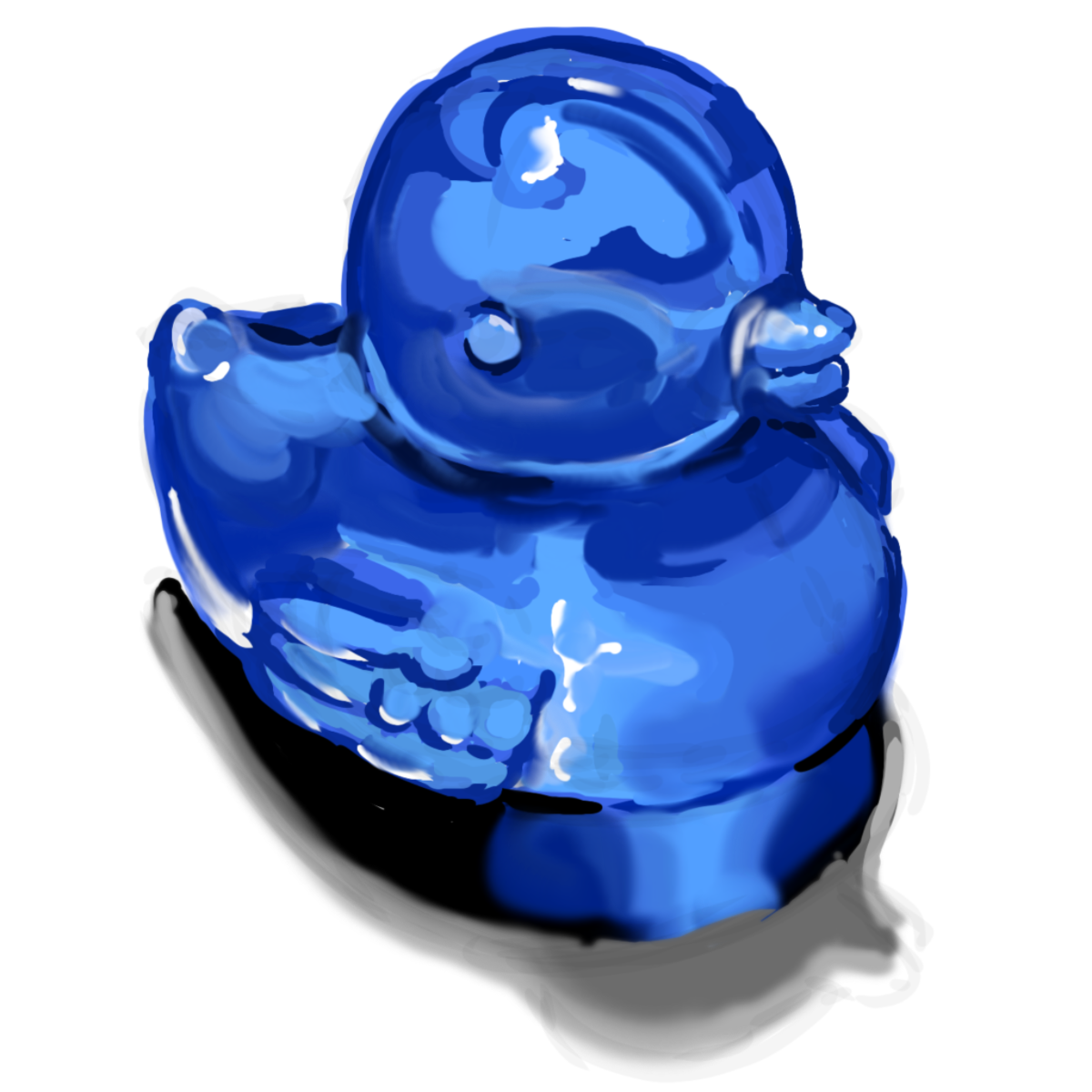 Blue Resin Duck